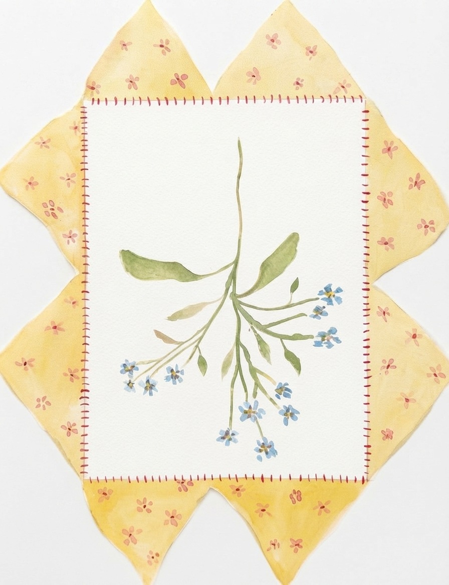 Acuarela de flores silvestres